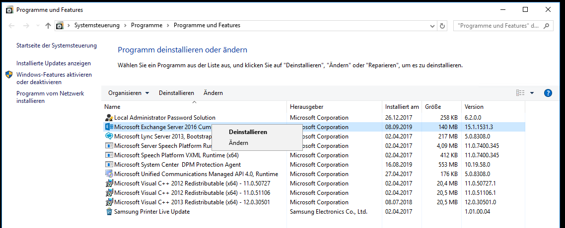 Serie „Migration auf Windows Server 2019“ – Migration eines Exchange Servers 2016 auf 2019 &#8211; Teil 1/2