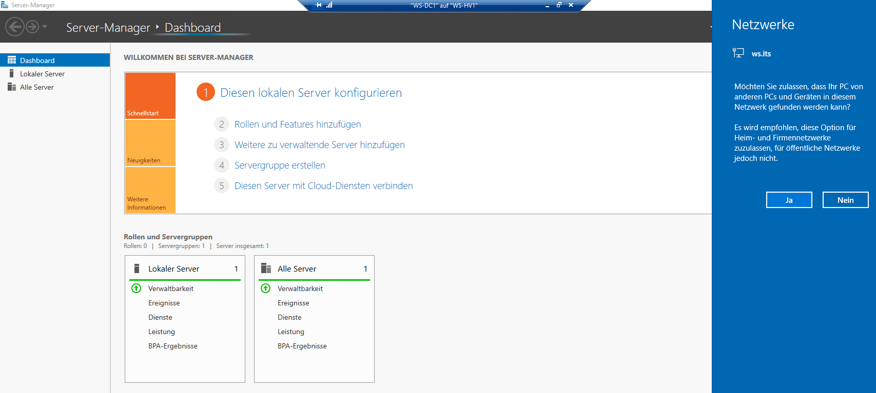 Serie „Migration auf Windows Server 2019“ – Migration des ersten Domain Controllers (WS-DC1)