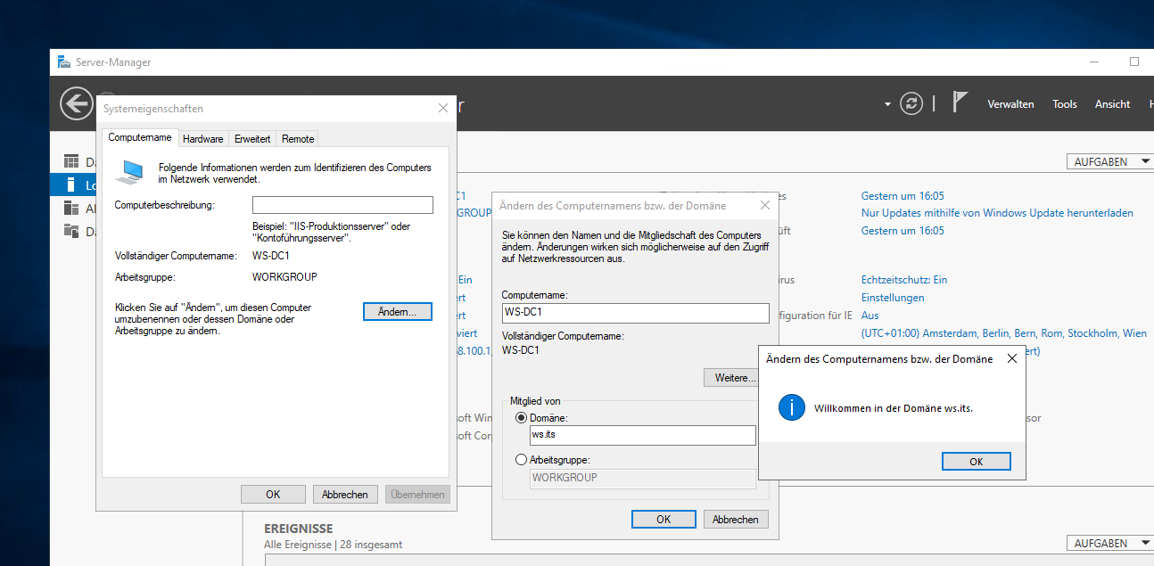 Serie „Migration auf Windows Server 2019“ – Migration des ersten Domain Controllers (WS-DC1)