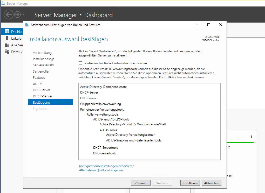 Serie „Migration auf Windows Server 2019“ – Migration des ersten Domain Controllers (WS-DC1)