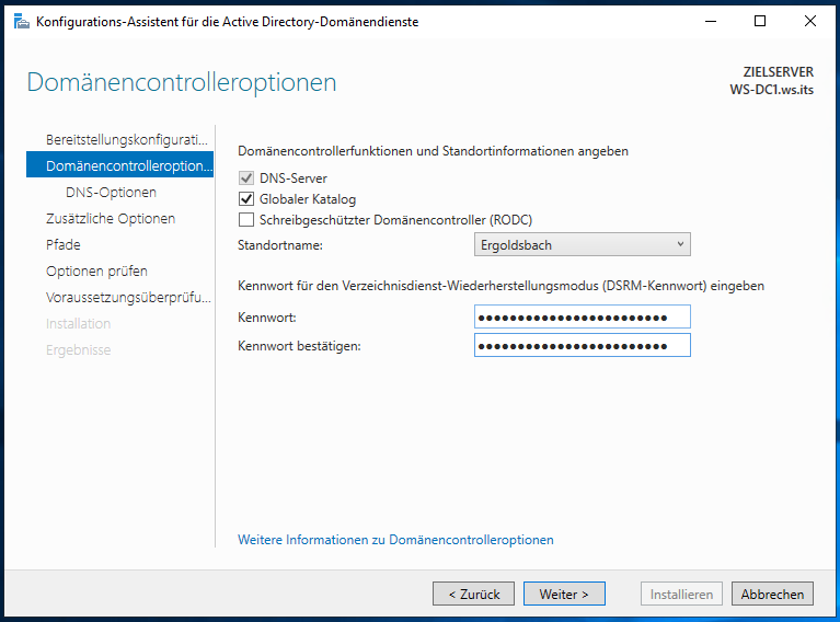 Serie „Migration auf Windows Server 2019“ – Migration des ersten Domain Controllers (WS-DC1)