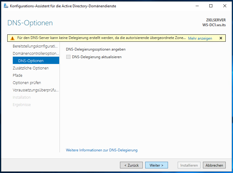 Serie „Migration auf Windows Server 2019“ – Migration des ersten Domain Controllers (WS-DC1)