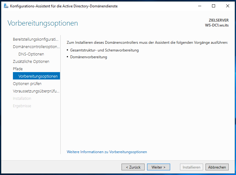 Serie „Migration auf Windows Server 2019“ – Migration des ersten Domain Controllers (WS-DC1)