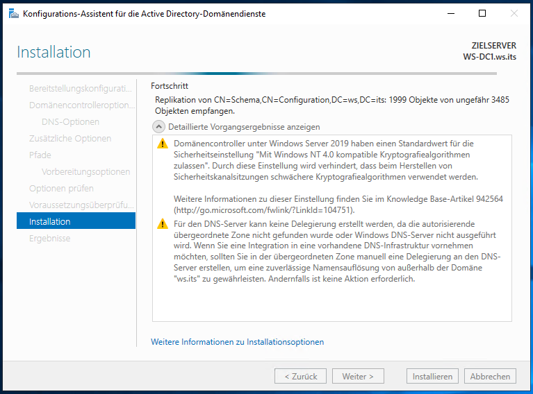 Serie „Migration auf Windows Server 2019“ – Migration des ersten Domain Controllers (WS-DC1)