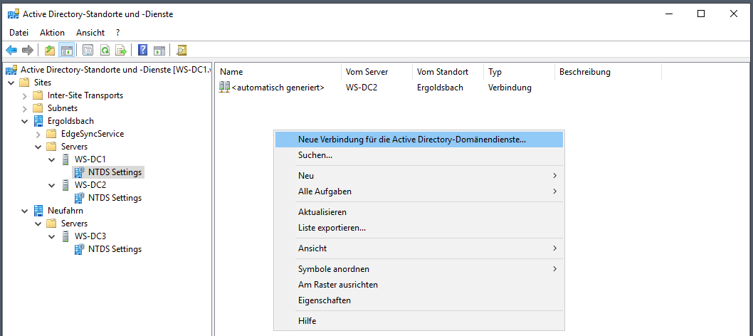 Serie „Migration auf Windows Server 2019“ – Migration des ersten Domain Controllers (WS-DC1)