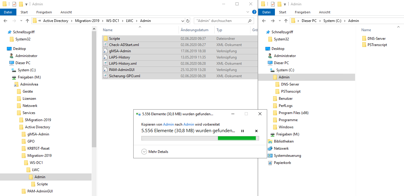 Serie „Migration auf Windows Server 2019“ – Migration des ersten Domain Controllers (WS-DC1)