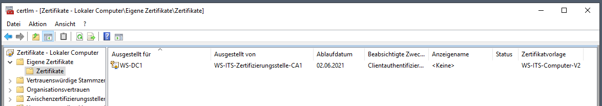 Serie „Migration auf Windows Server 2019“ – Migration des ersten Domain Controllers (WS-DC1)