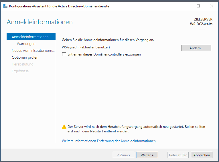 Serie „Migration auf Windows Server 2019“ – Migration des zweiten Domain Controllers (WS-DC2)