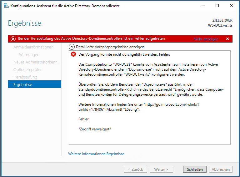 Serie „Migration auf Windows Server 2019“ – Migration des zweiten Domain Controllers (WS-DC2)