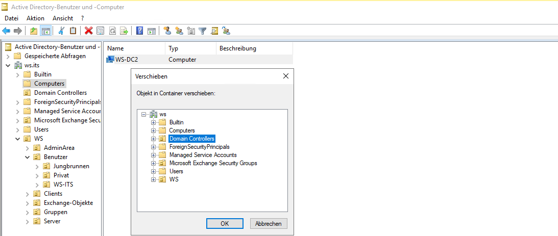 Serie „Migration auf Windows Server 2019“ – Migration des zweiten Domain Controllers (WS-DC2)