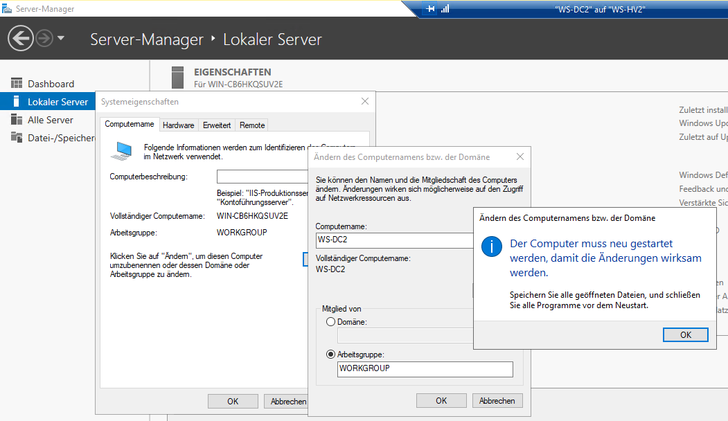 Serie „Migration auf Windows Server 2019“ – Migration des zweiten Domain Controllers (WS-DC2)