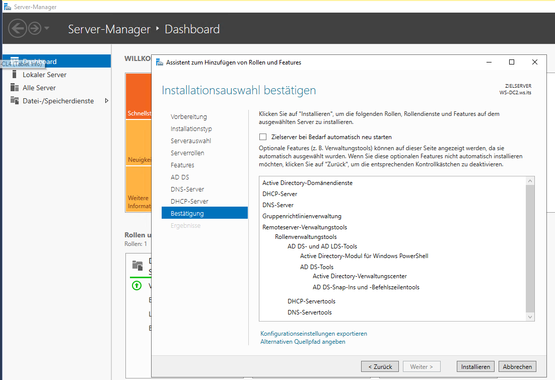 Serie „Migration auf Windows Server 2019“ – Migration des zweiten Domain Controllers (WS-DC2)