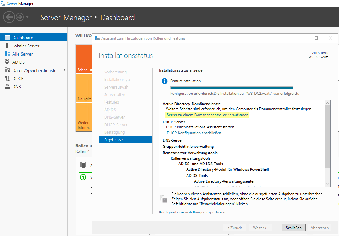 Serie „Migration auf Windows Server 2019“ – Migration des zweiten Domain Controllers (WS-DC2)