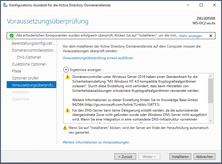 Serie „Migration auf Windows Server 2019“ – Migration des zweiten Domain Controllers (WS-DC2)