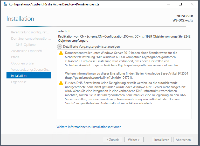 Serie „Migration auf Windows Server 2019“ – Migration des zweiten Domain Controllers (WS-DC2)