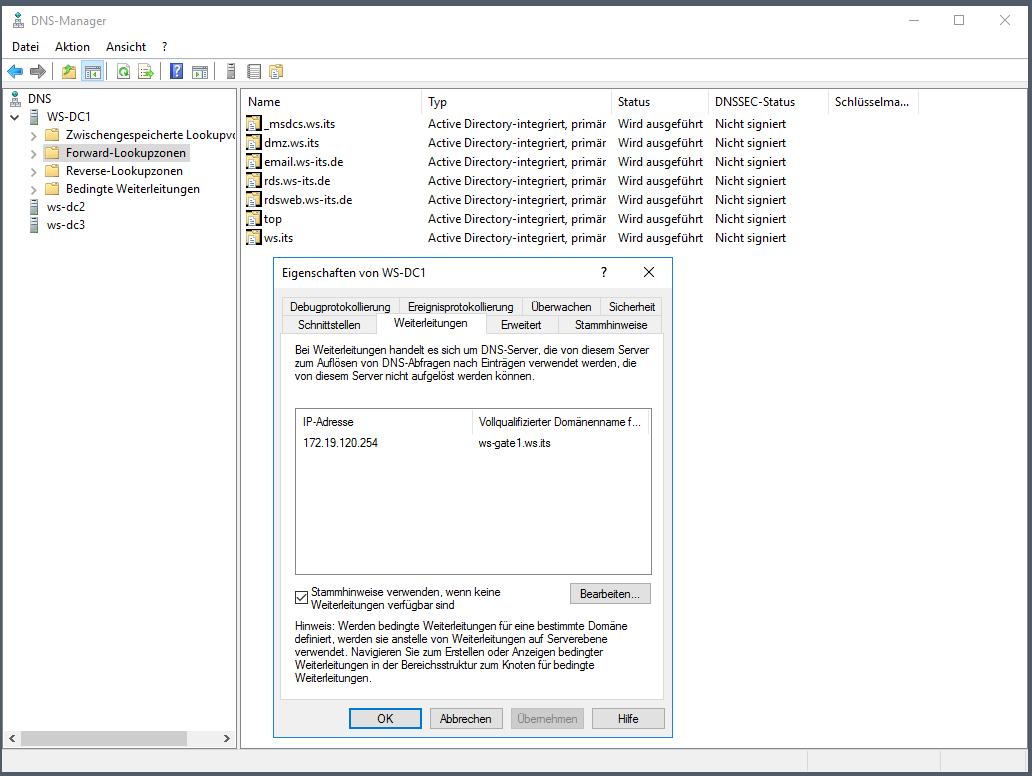 Serie „Migration auf Windows Server 2019“ – Migration des ersten Domain Controllers (WS-DC1)