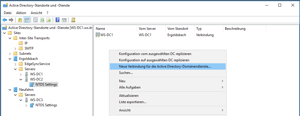 Serie „Migration auf Windows Server 2019“ – Migration des ersten Domain Controllers (WS-DC1)