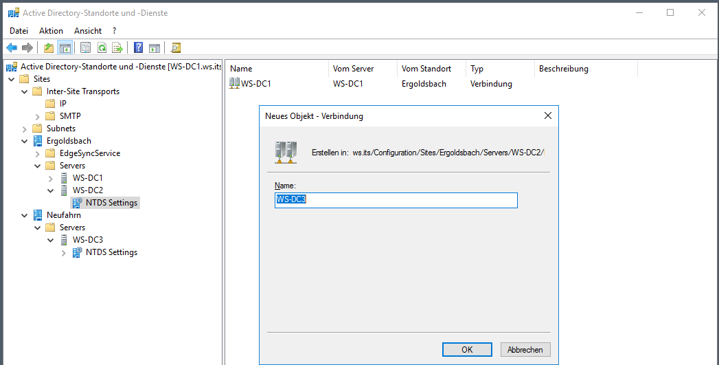 Serie „Migration auf Windows Server 2019“ – Migration des ersten Domain Controllers (WS-DC1)