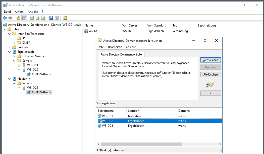 Serie „Migration auf Windows Server 2019“ – Migration des ersten Domain Controllers (WS-DC1)