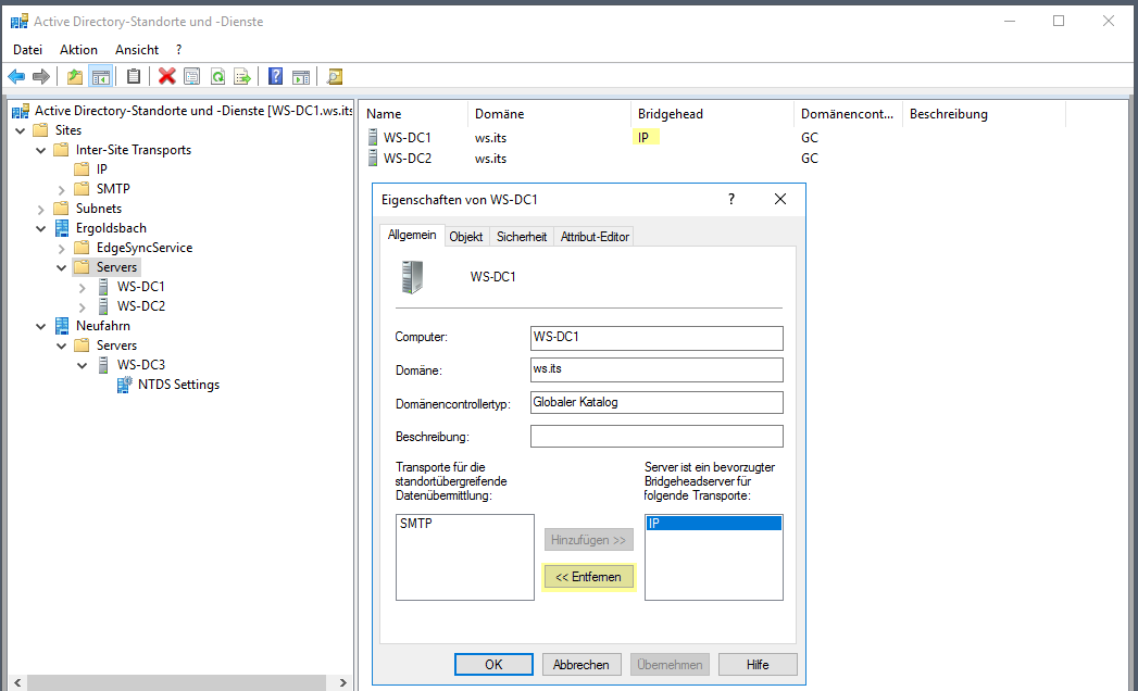 Serie „Migration auf Windows Server 2019“ – Migration des ersten Domain Controllers (WS-DC1)