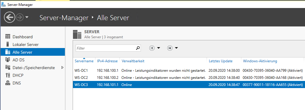 Serie „Migration auf Windows Server 2019“ – Migration des dritten Domain Controllers (WS-DC3)