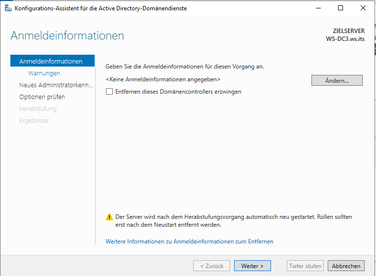 Serie „Migration auf Windows Server 2019“ – Migration des dritten Domain Controllers (WS-DC3)