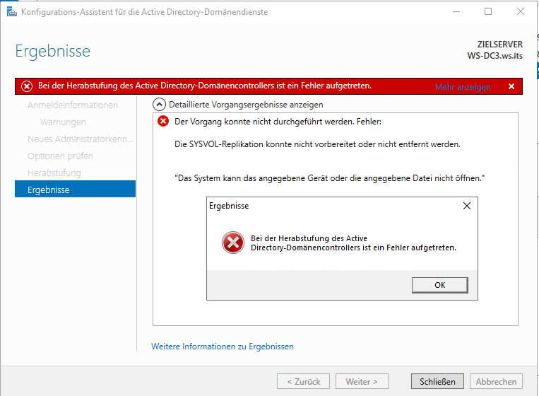 Serie „Migration auf Windows Server 2019“ – Migration des dritten Domain Controllers (WS-DC3)