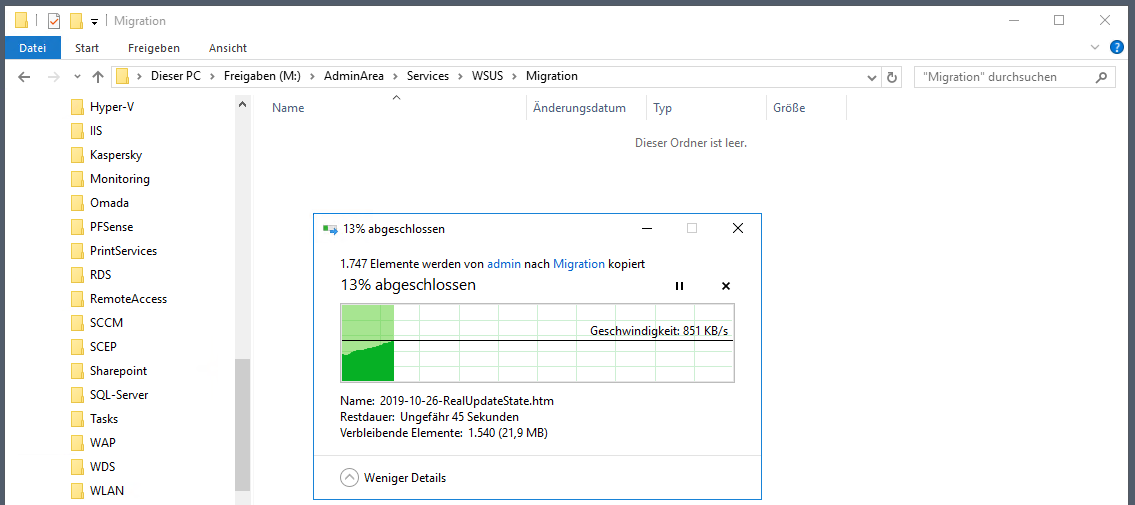 Serie „Migration auf Windows Server 2019“ – Migration eines WSUS-Servers (WS-WSUS)