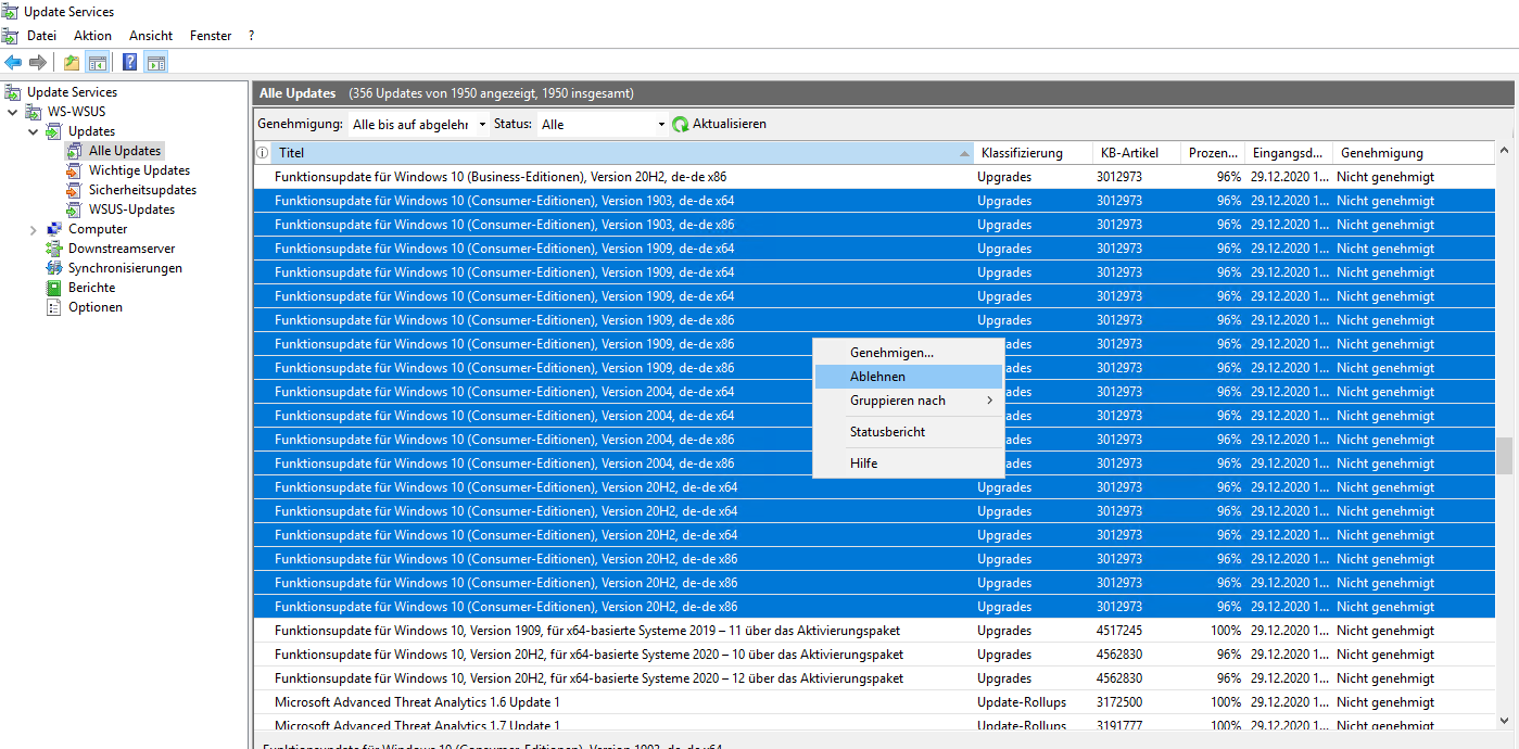 Serie „Migration auf Windows Server 2019“ – Migration eines WSUS-Servers (WS-WSUS)