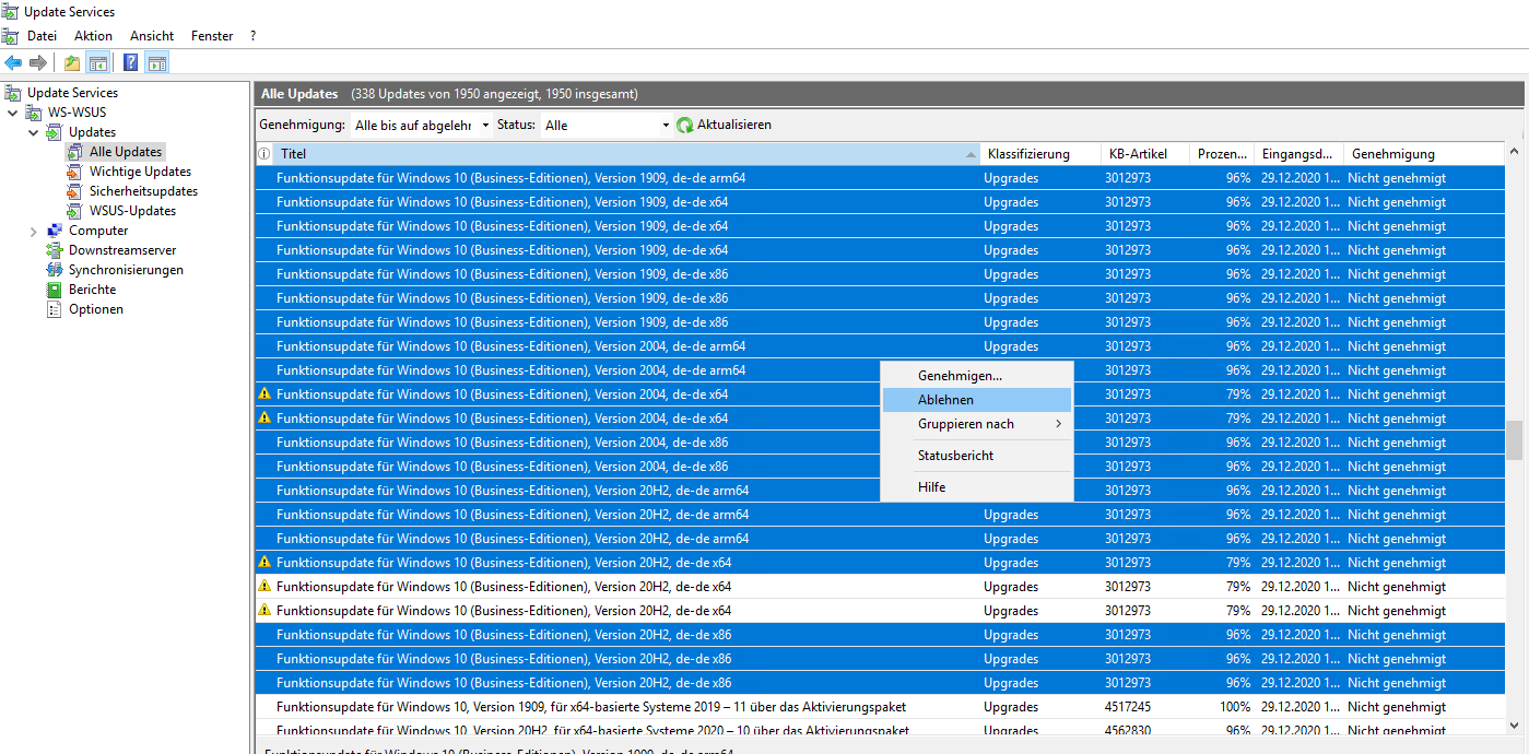 Serie „Migration auf Windows Server 2019“ – Migration eines WSUS-Servers (WS-WSUS)