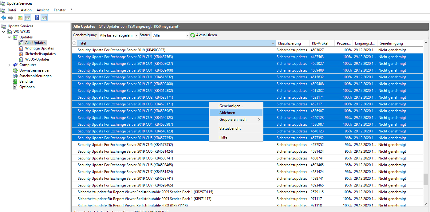 Serie „Migration auf Windows Server 2019“ – Migration eines WSUS-Servers (WS-WSUS)