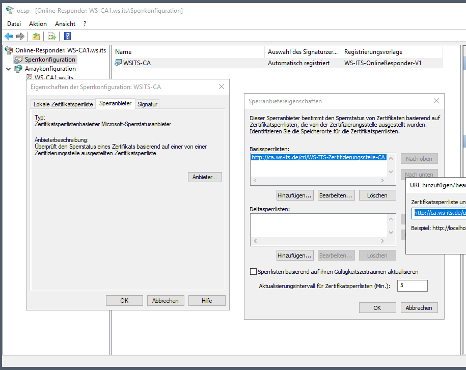 ADCS Online Responder Fehler 0x80092013