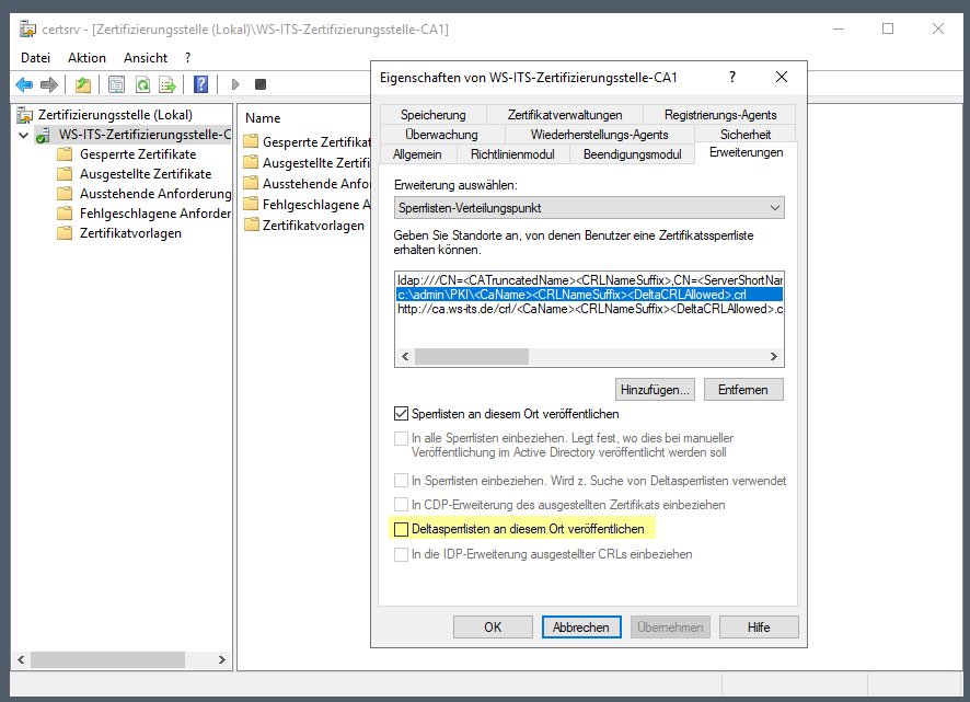 ADCS Online Responder Fehler 0x80092013