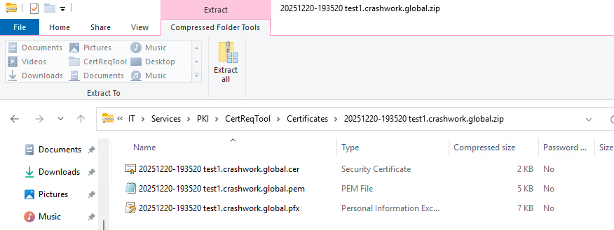 Powershell-Script „Certificate Request Tool“