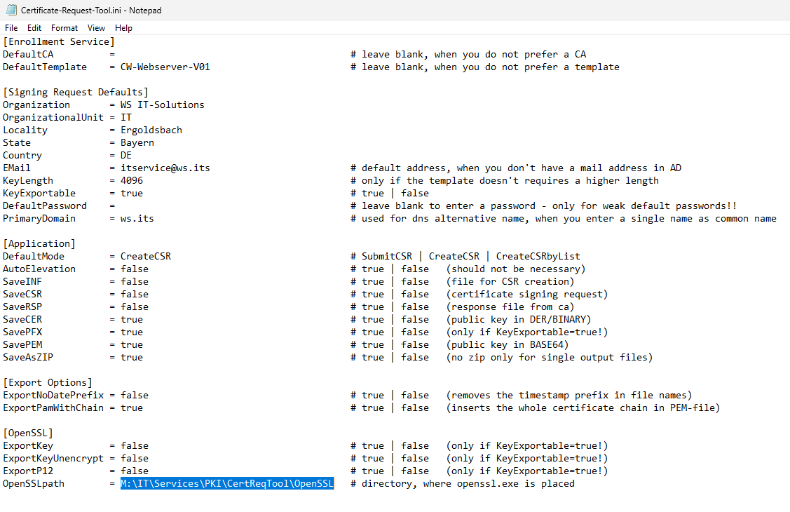 Powershell-Script „Certificate Request Tool“