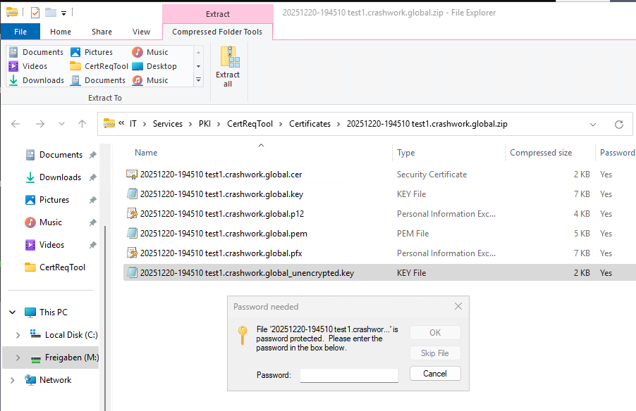 Powershell-Script „Certificate Request Tool“