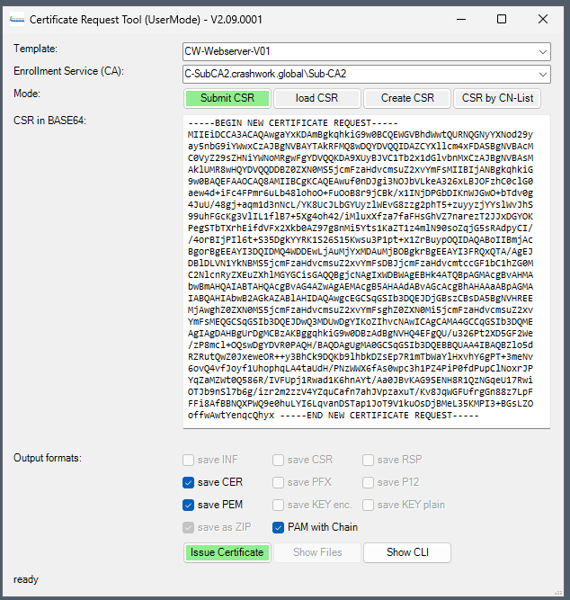 Powershell-Script „Certificate Request Tool“