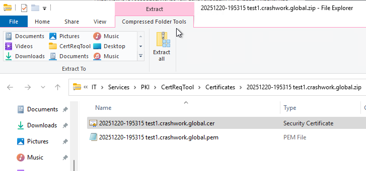 Powershell-Script „Certificate Request Tool“