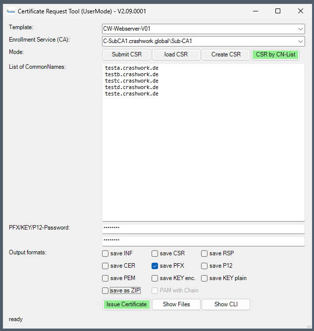 Powershell-Script „Certificate Request Tool“