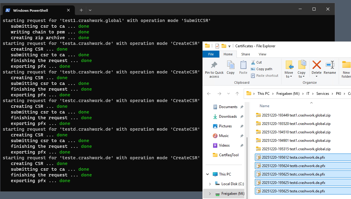 Powershell-Script „Certificate Request Tool“
