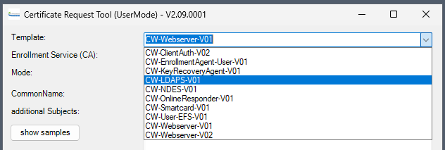 Powershell-Script „Certificate Request Tool“