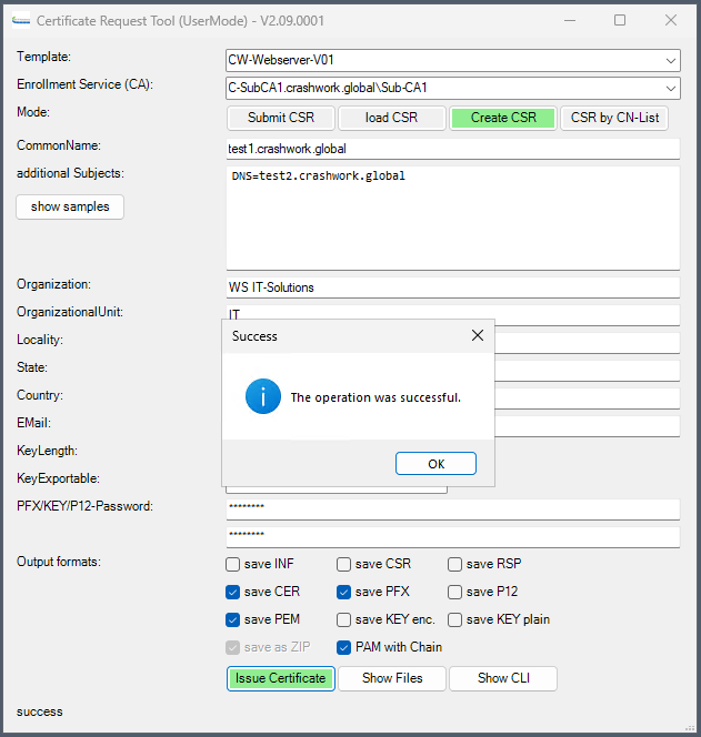 Powershell-Script „Certificate Request Tool“