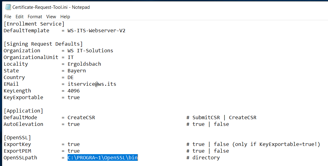 Powershell-Script &#8222;Certificate Request Tool&#8220;