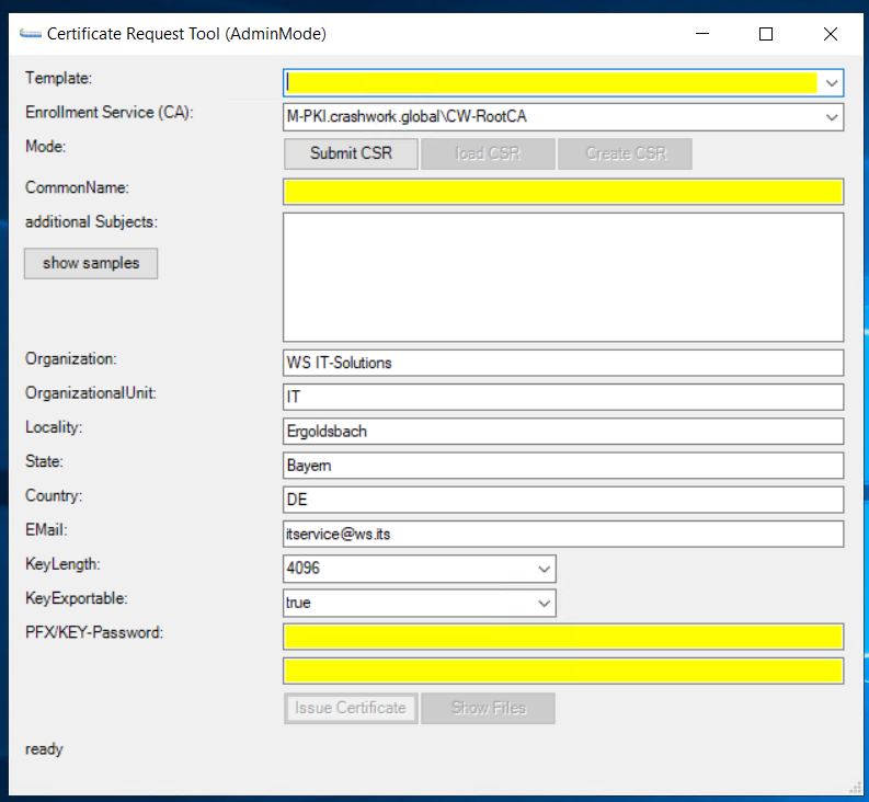 Powershell-Script &#8222;Certificate Request Tool&#8220;