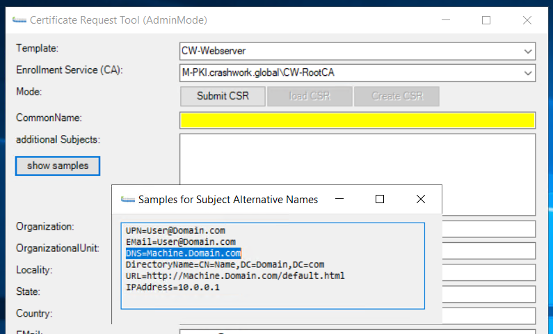 Powershell-Script &#8222;Certificate Request Tool&#8220;