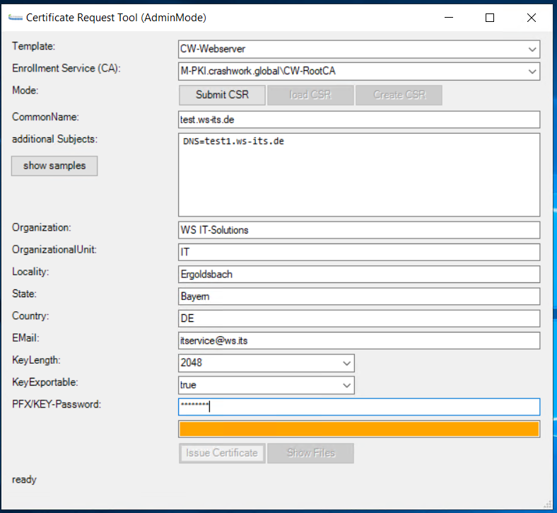 Powershell-Script &#8222;Certificate Request Tool&#8220;