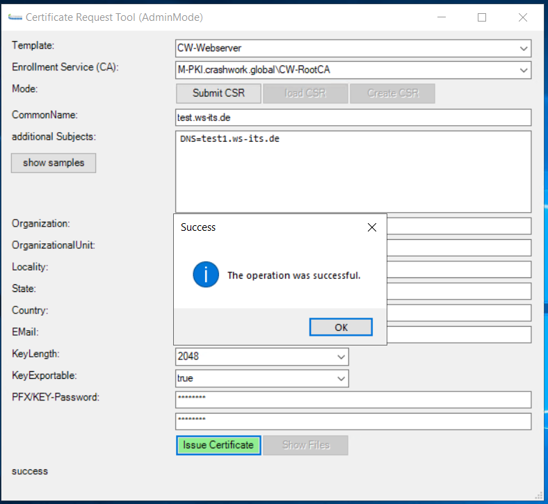 Powershell-Script &#8222;Certificate Request Tool&#8220;