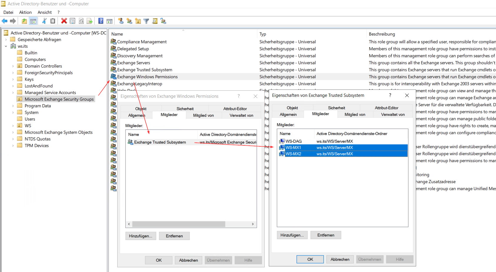 Exchange Split Permission