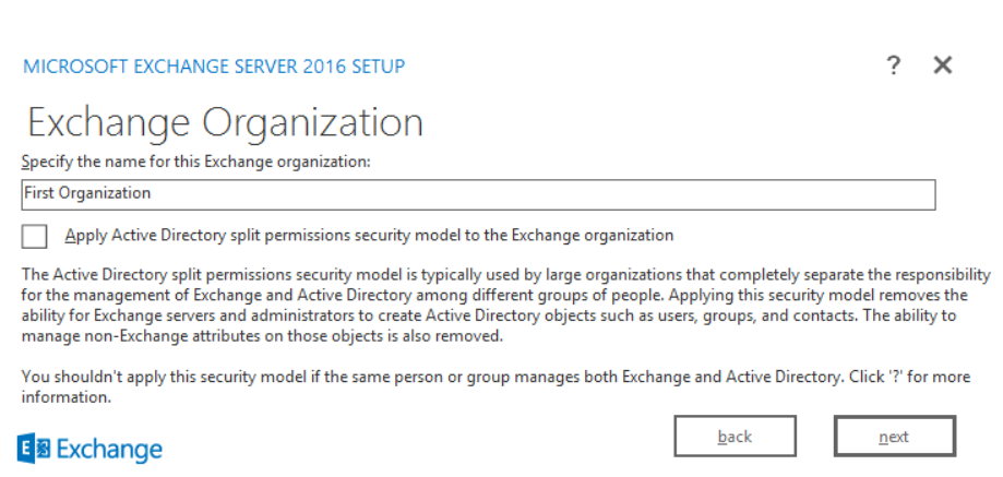 Exchange Split Permission