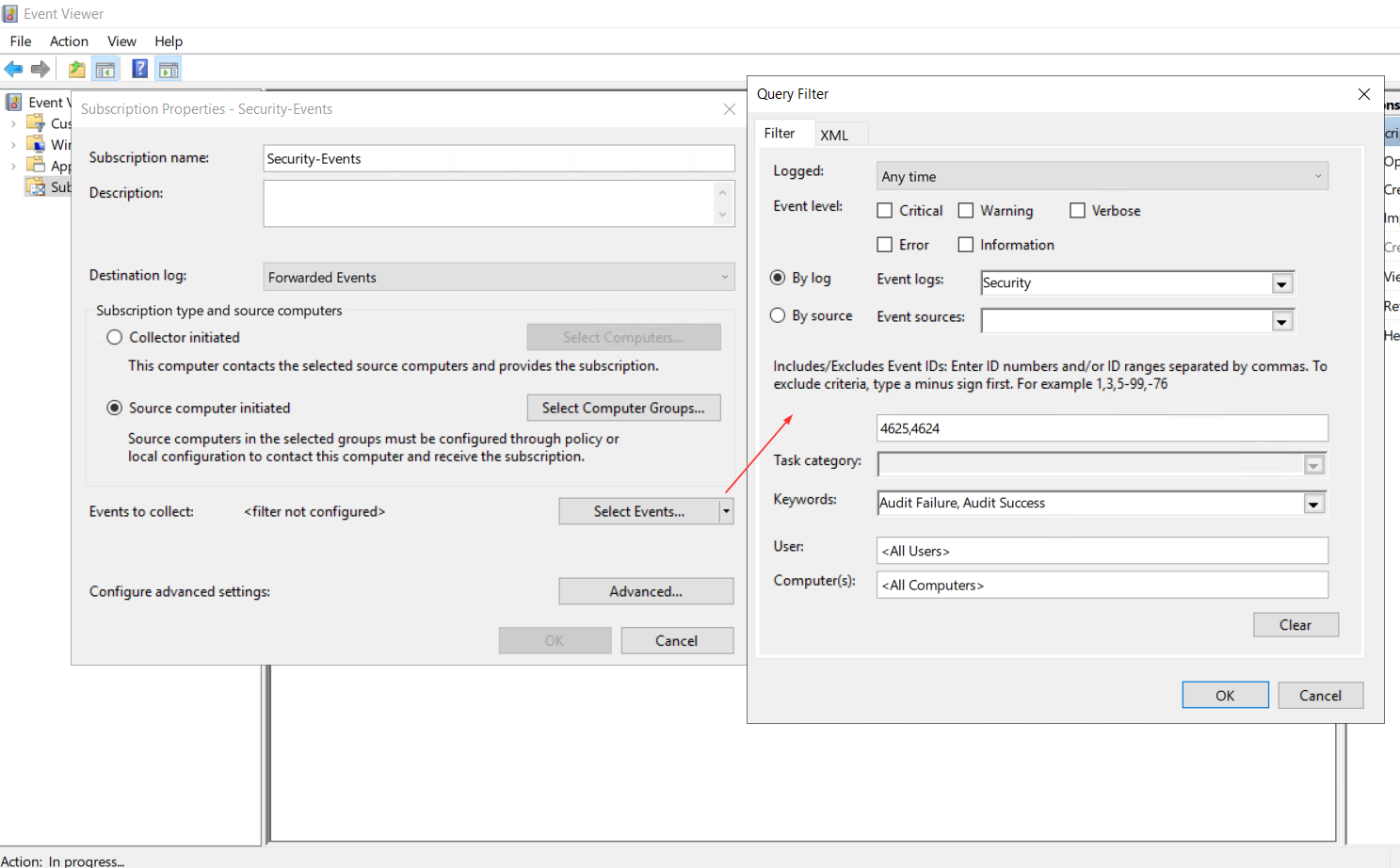 Windows Eventlog Forwarding